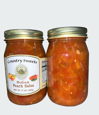 Country Sweets Medium Peach Salsa 17 oz Jar