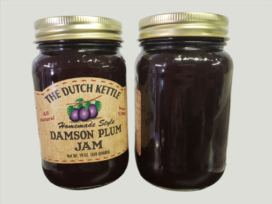Dutch Kettle All-Natural Homestyle Damson Plum Jam 19 oz Jar