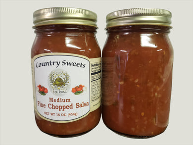 Country Sweets Medium Fine Chopped Salsa 16 oz Jar