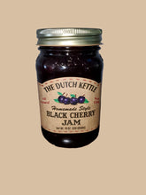 Load image into Gallery viewer, Dutch Kettle All Natural Homemade Black Cherry Jam 19 oz Jar