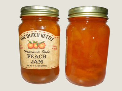 Dutch Kettle All-Natural Homestyle Peach Jam 19 oz Jar
