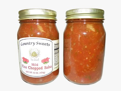Country Sweets Mild Fine Chopped Salsa 16 oz Jar