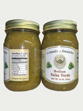 Country Sweets Medium Salsa Verde 16 oz Jar