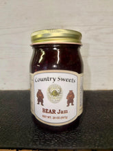 Load image into Gallery viewer, Country Sweets All-Natural Homestyle Black Bear Jam - 20 oz Jar - Black Raspberry, Blackberry, Blueberry