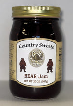 Load image into Gallery viewer, Country Sweets All-Natural Homestyle Bear Jam - 20 oz Jar - Black Raspberry, Blackberry, Blueberry