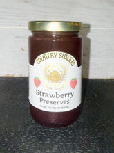 Load image into Gallery viewer, Country Sweets Strawberry Preserves – 10.5 oz. Jar