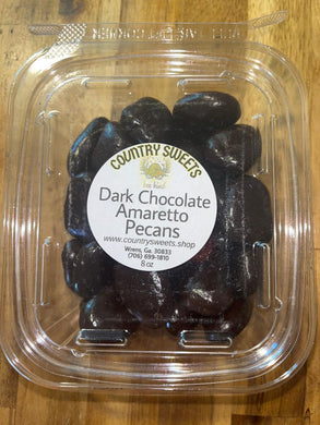 Country Sweets 8 oz Georgia Dark Chocolate Amaretto Pecans