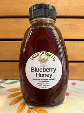 Country Sweets Infused Blueberry Honey 16 oz / 1 Ibs