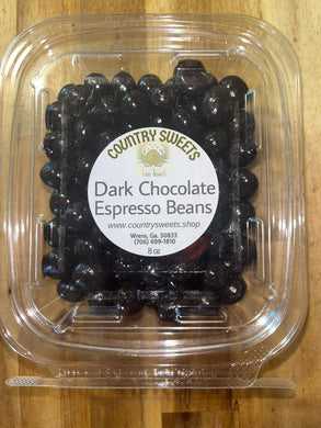 Country Sweets 8 oz Dark Chocolate Espresso Beans
