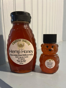 Country Sweets Hemp Isolate Infused with Wildflower Honey 8 Oz.
