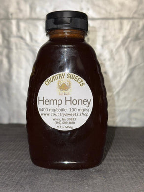 Country Sweets Hemp Isolate Infused with Wildflower Honey 16 Oz.