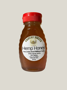 Country Sweets Hemp Isolate Infused with Wildflower Honey 8 Oz.