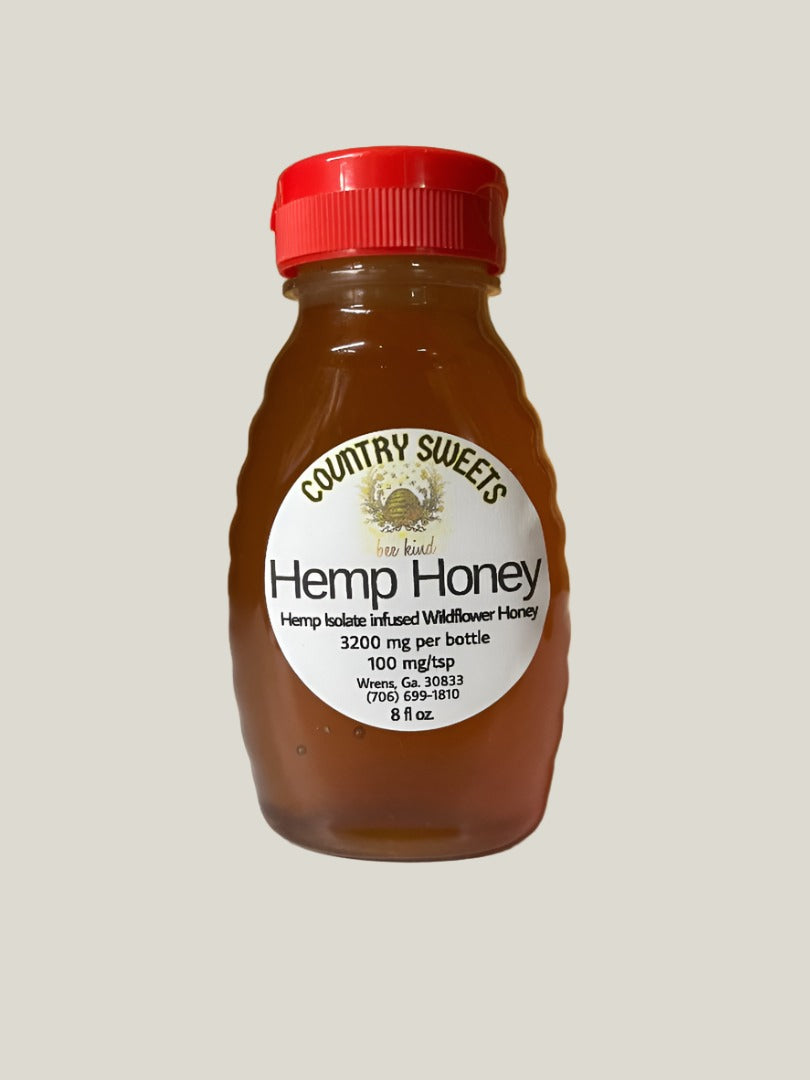 Country Sweets Hemp Isolate Infused with Wildflower Honey 8 Oz.