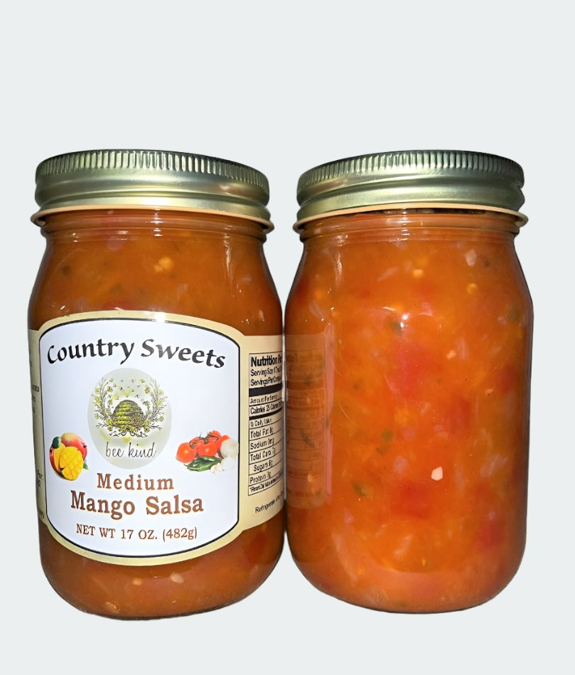 Country Sweets Medium Mango Salsa 17 oz Jar