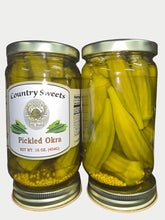 Load image into Gallery viewer, Country Sweets Pickled Okra 16 oz Jar