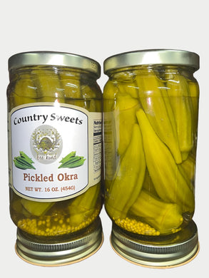 Country Sweets Pickled Okra 16 oz Jar