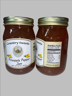Country Sweets Pineapple Pepper Jam 20.0 oz Glass jar