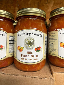 Country Sweets Mild Peach Salsa 17 oz Jar