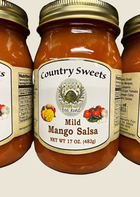 Country Sweets Mild Mango Salsa 17 oz Jar