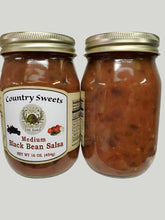 Load image into Gallery viewer, Country Sweets Medium Black Bean Salsa 16 oz Jar