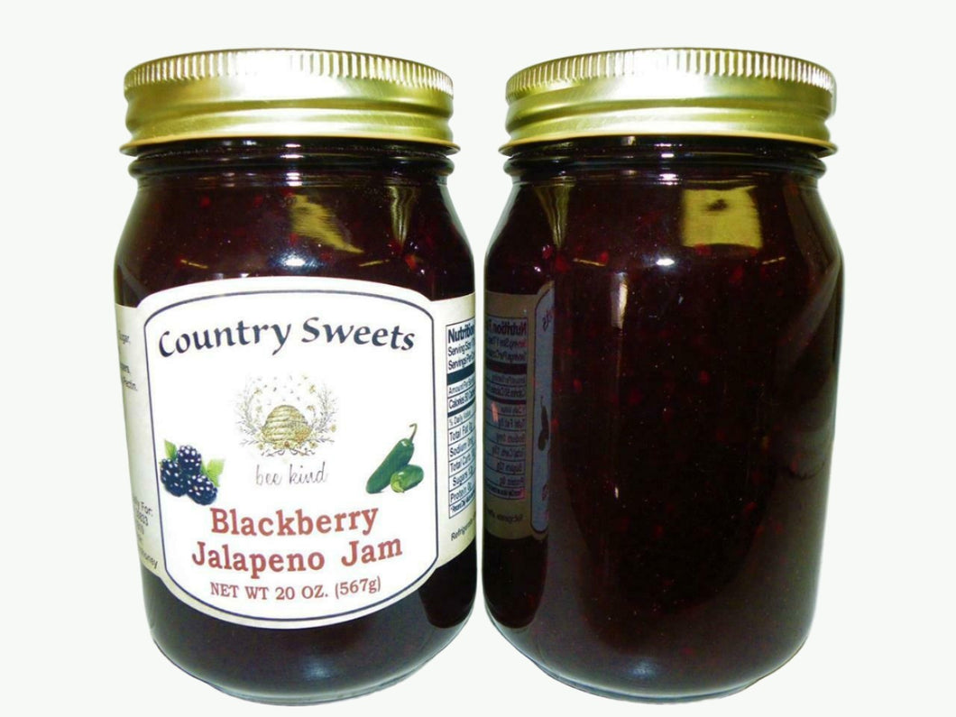 Country Sweets Blackberry Jalapeno Jam 20 oz Jar