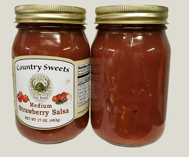Country Sweets Medium Strawberry Salsa 17 oz Jar
