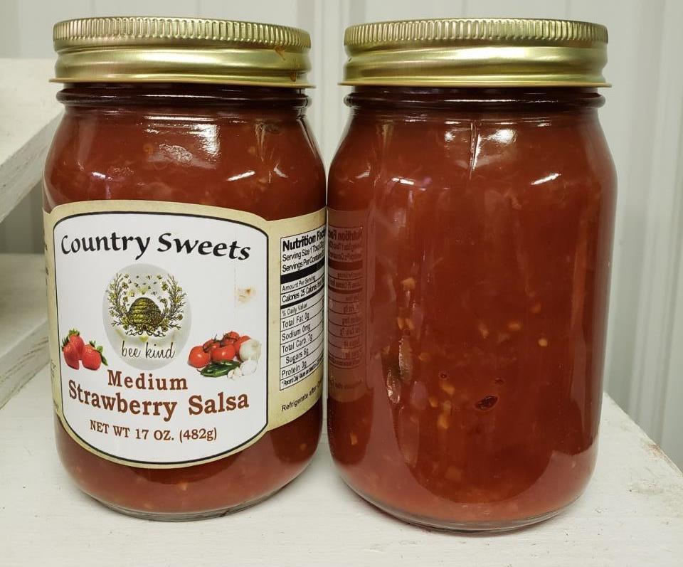 Country Sweets Medium Strawberry Salsa 17 oz Jar