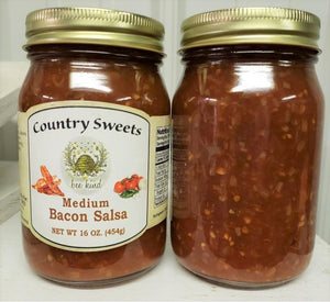 Country Sweets Medium Bacon Salsa 16 oz Jar