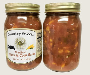 Country Sweets Medium Bean & Corn Salsa 16 oz Jar