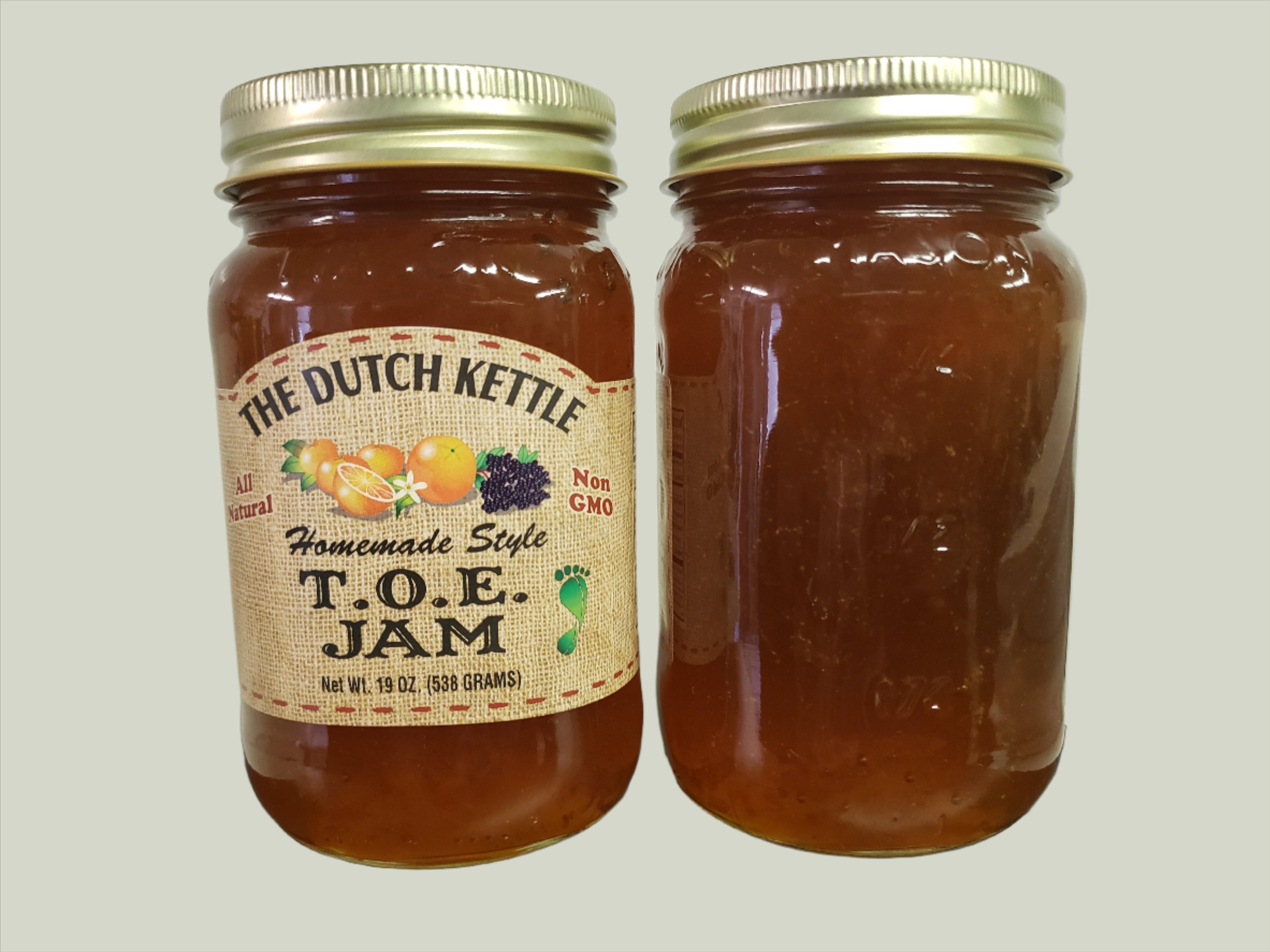 Dutch Kettle All-Natural Homestyle Toe Jam 19 oz Jar Tangerine