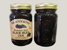 Load image into Gallery viewer, Dutch Kettle All-Natural Homestyle Black Bear Jam 19 oz Jar Black Raspberry, Blackberry, Blueberry
