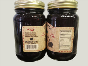 Dutch Kettle All-Natural Homestyle Black Bear Jam 19 oz Jar Black Raspberry, Blackberry, Blueberry