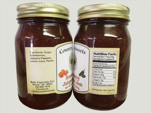 Country Sweets Strawberry Jalapeno Jam 20 oz Jar