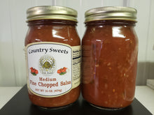 Load image into Gallery viewer, Country Sweets Medium Fine Chopped Salsa 16 oz Jar