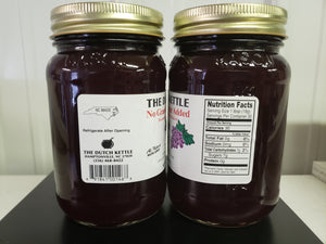 Dutch Kettle No Sugar Added All-Natural Homestyle Grape Jelly 19 oz Jar