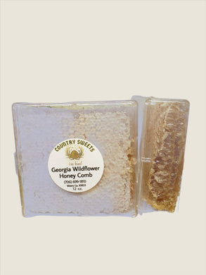 10-12 Oz Raw Pure Georgia Wildflower Honey Comb