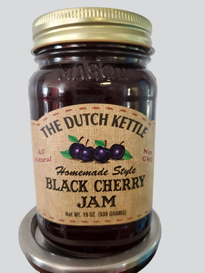 Dutch Kettle All Natural Homemade Black Cherry Jam 19 oz Jar