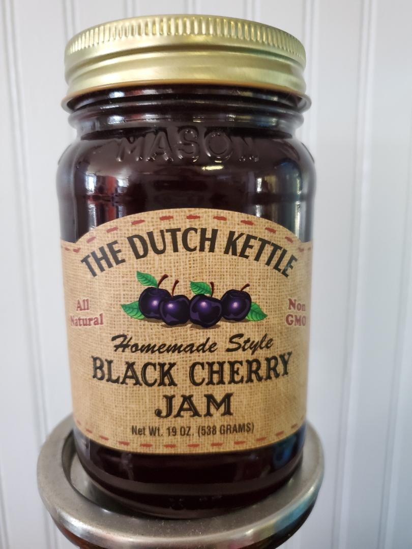 Dutch Kettle All Natural Homemade Black Cherry Jam 19 oz Jar
