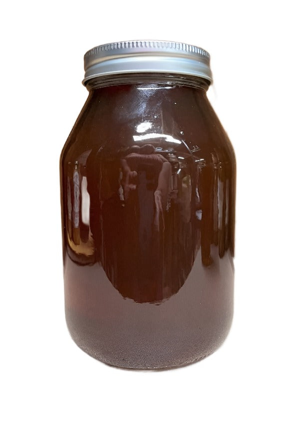Raw Georgia Wildflower Liquid Honey 48 oz 1 Quart Glass Jar