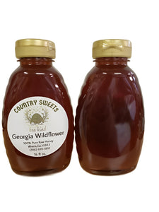 Pure Raw Georgia Wildflower Honey 16 oz / 1 Ibs