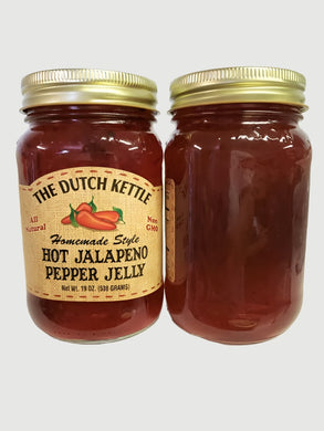 Dutch Kettle All-Natural Homestyle Hot Jalapeno Pepper Jelly 19 oz Jar