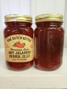 Dutch Kettle All-Natural Homestyle Hot Jalapeno Pepper Jelly 19 oz Jar
