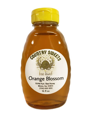 Country Sweets Pure Raw Orange Blossom Liquid Honey 1 lbs