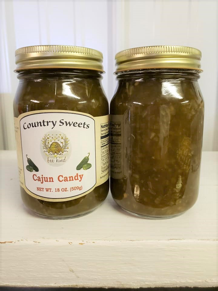 Country Sweets All Natural Homemade Cajun Candy 18 oz Jar Jalapeno Relish