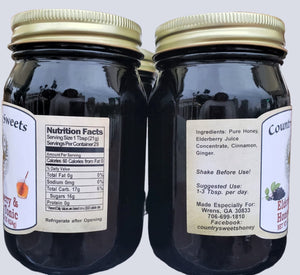 Country Sweets Elderberry & Honey Tonic 22 oz.