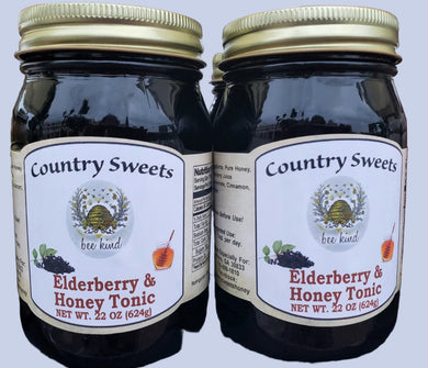 Country Sweets Elderberry & Honey Tonic 22 oz.