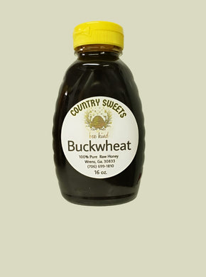 Country Sweets Pure Buckwheat Honey 16 Oz Bottle