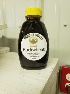 Country Sweets Pure Buckwheat Honey 16 Oz Bottle or 2 oz Baby Bear