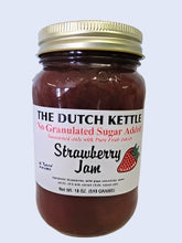 Load image into Gallery viewer, Dutch Kettle No Sugar Added All-Natural Homestyle Strawberry Jam 19 oz Jar.