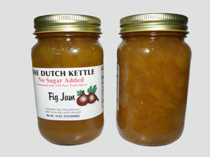 Dutch Kettle No Sugar Added All Natural Homemade Fig Jam 18 oz Jar